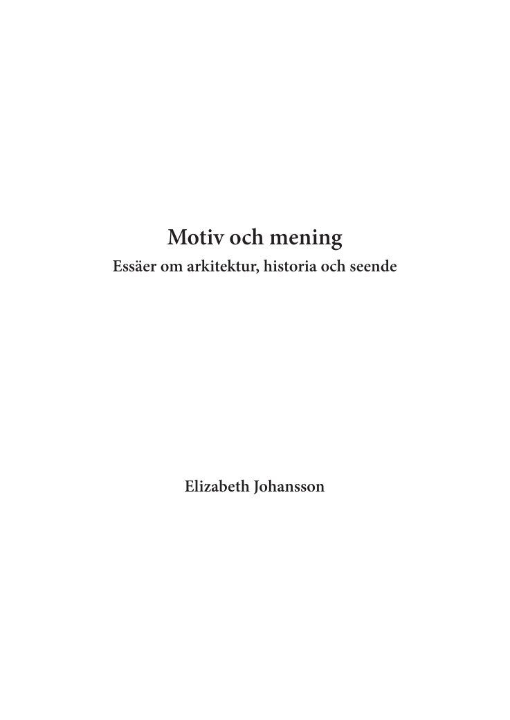Försättsblad till essän Tillstånd och lager