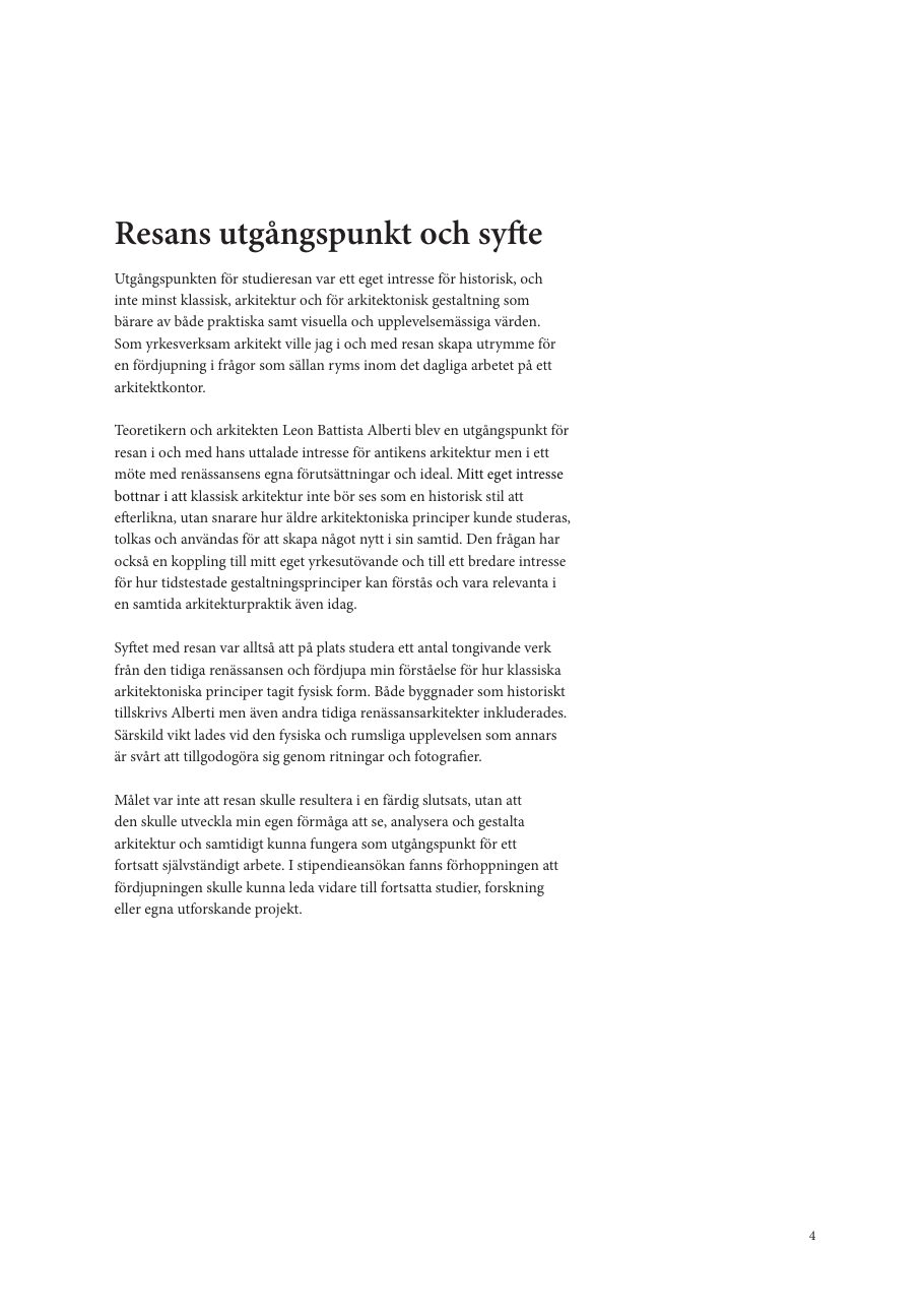 Resans utgångspunkt och syfte, sida 4